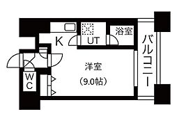 ラトゥール 1Kの間取図画像