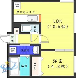MARGARETEN 1LDKの間取図画像