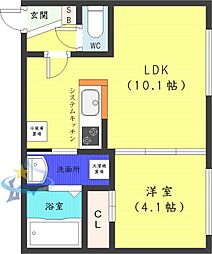 グランデヴィータ 1LDKの間取図画像