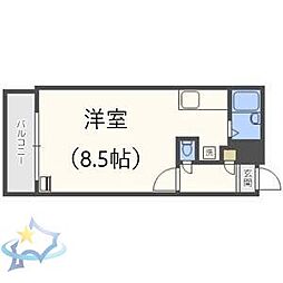 ソーレルハイツ植物園 1Kの間取図画像