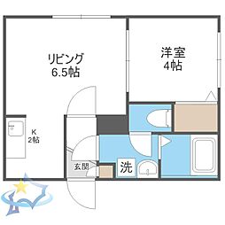 ヴィラ・フローラ 1LDKの間取図画像