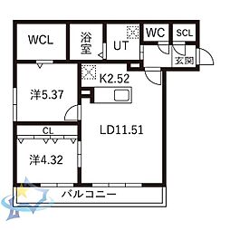札幌市電2系統 幌南小学校前駅 徒歩7分