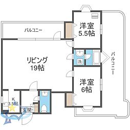 メゾンド・ブーケパーク 2LDKの間取図画像
