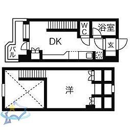 サンシャイン・シティー21 1LDKの間取図画像