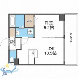 スペチアーレ伏見ウェスト 1LDKの間取図画像