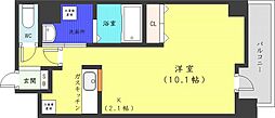 ヴィターレ 1Kの間取図画像