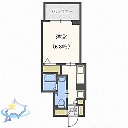 レジディア南一条 1Kの間取図画像