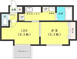 RESIDIASOUEN 1LDKの間取図画像