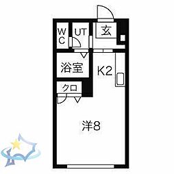 ディアス717 1Kの間取図画像