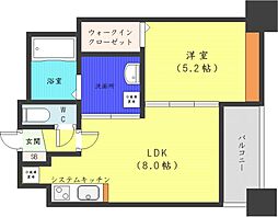 クラッセ大通り東 1LDKの間取図画像