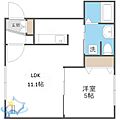 グランメール幌西B3階4.6万円