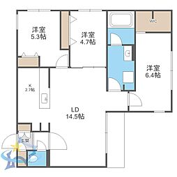 間取図画像 3LDK