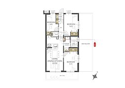 クリオ富士見台壱番館 3LDKの間取図画像