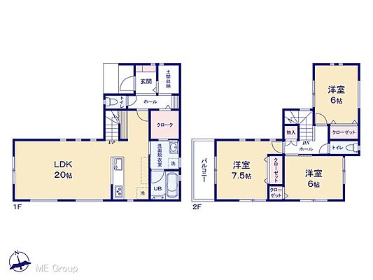 間取り 川口市安行小山　一戸建て　全3棟