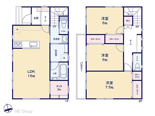 間取り 川口市安行小山　一戸建て　全3棟
