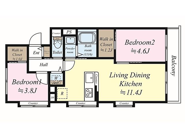 間取り ラポール三鷹 3階/-