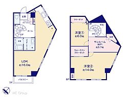 シャトレー渋谷 2LDKの間取図画像