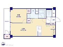境南マンション 1LDKの間取図画像