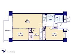 アクトピア北赤羽参番館 2LDKの間取図画像
