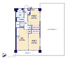 井草サマリヤマンション 2DKの間取図画像