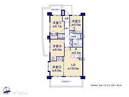 コスモ戸田公園シティフォルム 4LDKの間取図画像