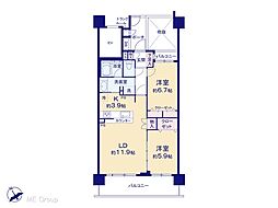 ルネグランステージ志木2 2LDKの間取図画像