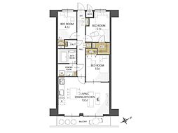 レクセル朝霞 3LDKの間取図画像
