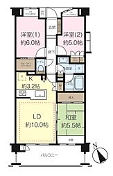 ライオンズときわ台レジデンス 3LDKの間取図画像