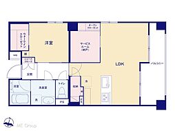 プリマドムス立花 1SLDKの間取図画像