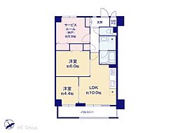 ライオンズステーションプラザ千歳烏山 2SLDKの間取図画像