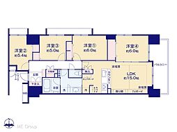 東京ビューマークス 4LDKの間取図画像