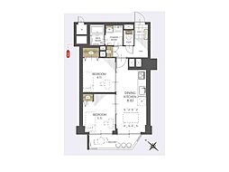 小豆沢ローズハイム 2DKの間取図画像