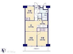 ルネ町屋 3DKの間取図画像