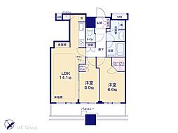 シティタワー池袋 2LDKの間取図画像