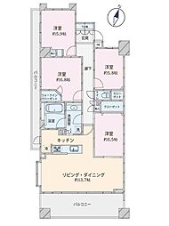 藤和シティホームズ青葉松風台壱番館フォーリア 4LDKの間取図画像