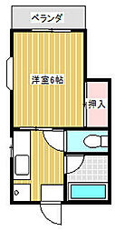 ハイムオリオン 1Kの間取図画像