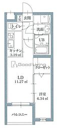 リアンレガーロ井尻ステーションEAST館 1LDKの間取図画像