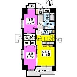モンテ・オットー西公園 2LDKの間取図画像