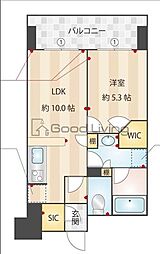 ルキシア薬院 1LDKの間取図画像