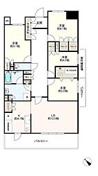 パークホームズ稲毛海岸ラコリエル 2SLDKの間取図画像