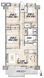 びゅうパルク南仙台 3LDKの間取図画像
