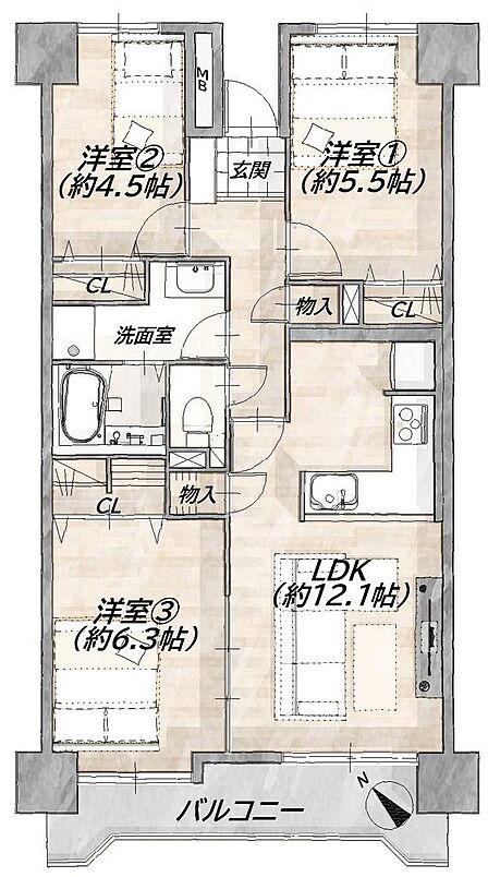日当たり眺望良好です!ペットと暮らせるマンション♪