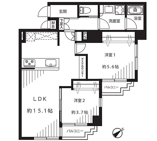 間取り ロイヤルパレス板橋 3階/204