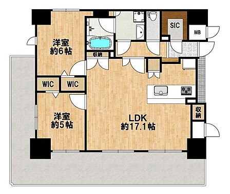 2SLDK 間取り