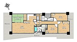 リバティパーク枚方D棟プログレスタワー 4LDKの間取図画像