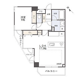 ライオンズプラザ池田山 1LDKの間取図画像