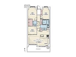 グランスイート菊名リュミエール 3LDKの間取図画像