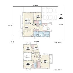 相楽郡精華町精華台5丁目戸建 4LDKの間取り