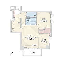 間取図画像 2LDK