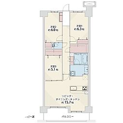 グランシティ湘南海岸2ガレリアプラージュ 3LDKの間取図画像